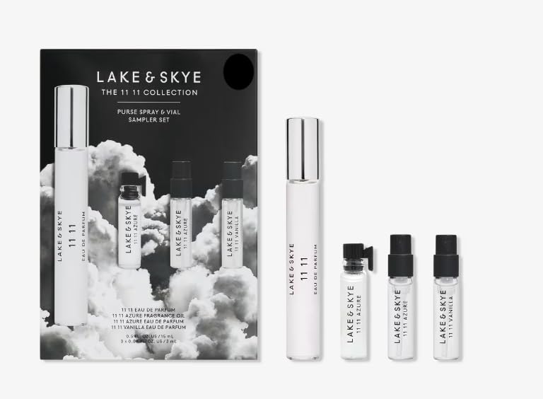 Lake & Skye 11 11 Collection Purse Spray & Vial Sampler Set - Travel-Sized Perfume Gift Set for Women | Perfect for Everyday Carry, Gifting & Special Occasions