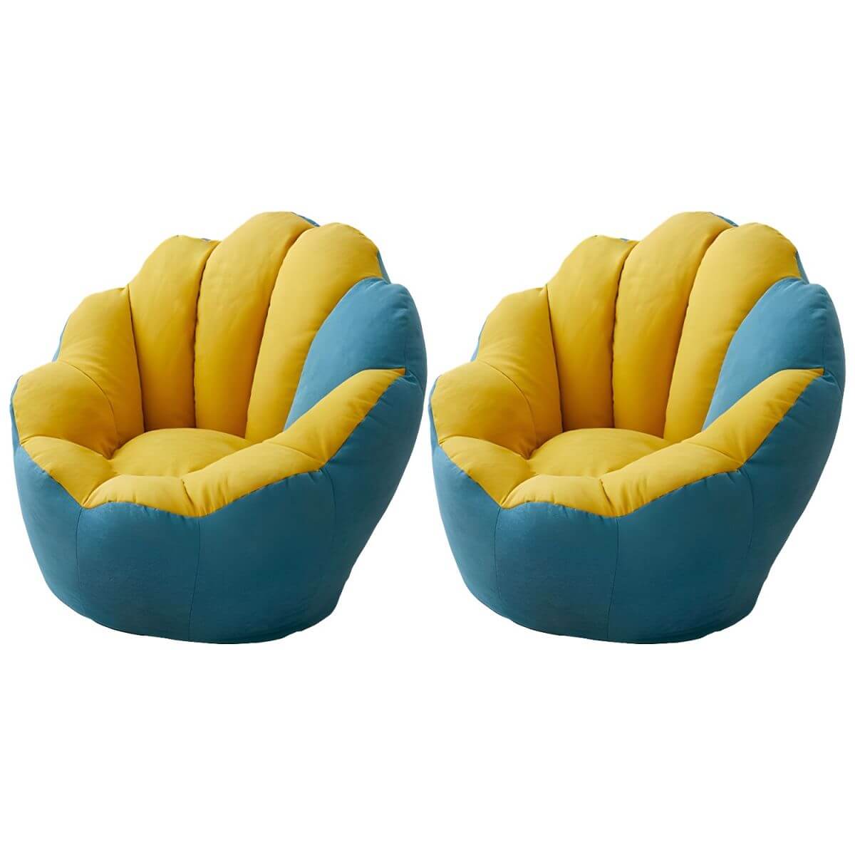 Minimalist Solid Lemon Yellow Cotton Blend Papasan Chair with Removable Slipcover & Sewn Pillow - Cozy Accent Chair for Living Room, Bedroom, or Reading Nook - Perfect for Relaxation and Home Decor