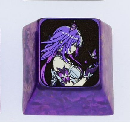 Honkai: Star Rail Titanium Alloy Custom Keycaps - Anime & Game Art Metal Decorative Keycaps for Mechanical Keyboards - Perfect for Gaming Enthusiasts & PC Builders