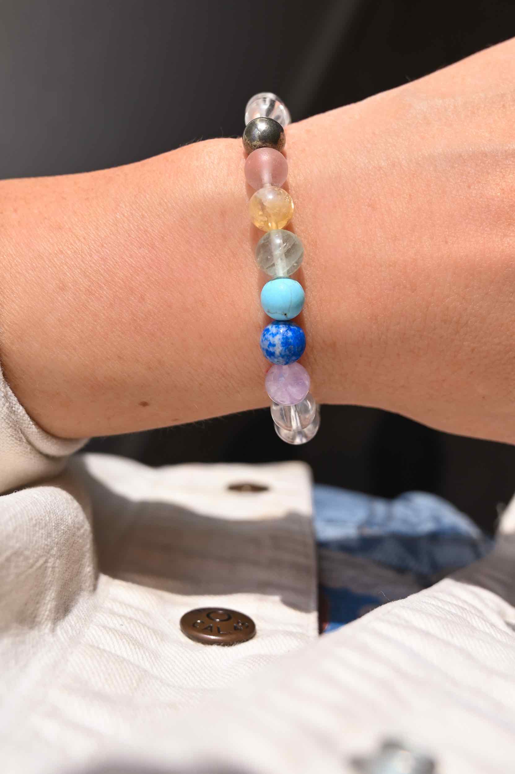 Thriving Quartz Chakra Bracelet for Women - Healing Crystal Energy Stone Jewelry for Meditation, Yoga & Spiritual Balance | Perfect Gift for Holistic Wellness