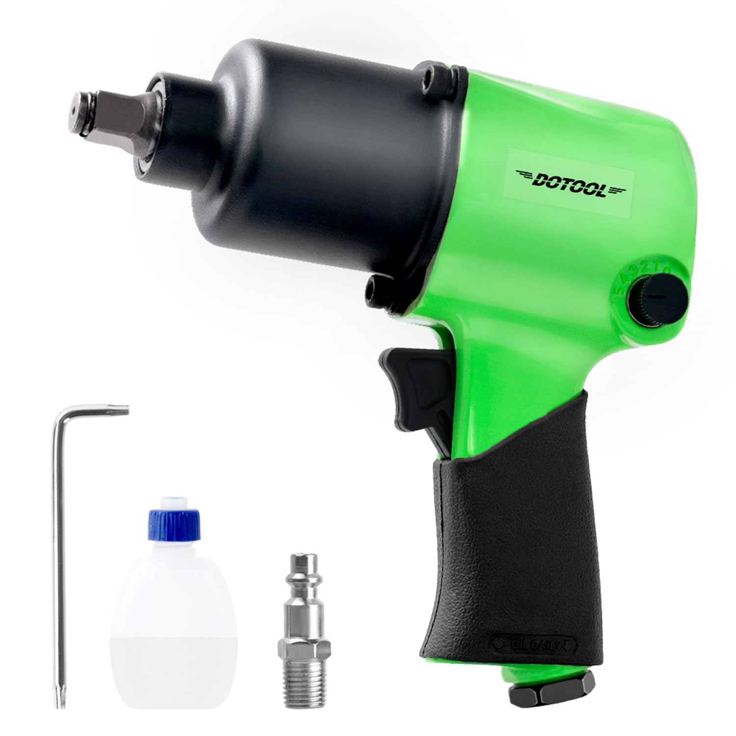 1/2 Inch Heavy Duty Air Impact Wrench - 5-Speed Pneumatic Impact Gun with 520ft-Lbs Max Torque & Twin Hammer Technology for Auto Repair, Tire Changes, and Mechanical Maintenance (Ideal for Professional Mechanics & DIY Car Enthusiasts)