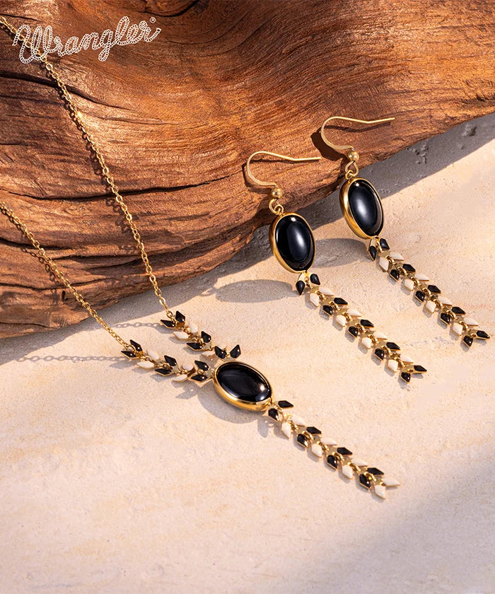 Wrangler Demeter’s Orb Necklace and Earrings Set - Sterling Silver Greek Goddess Jewelry for Women - Perfect for Weddings, Date Nights & Special Occasions