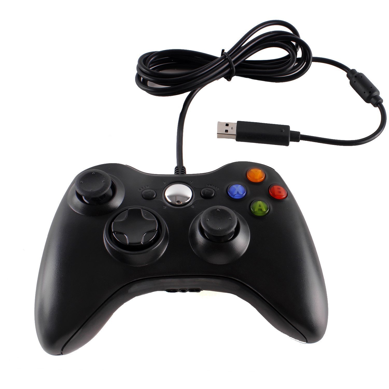 Wired USB Game Controller for Xbox 360/Slim & Windows PC - Black | Enhanced Gamepad Joystick for Gaming, Streaming & Multiplayer Sessions