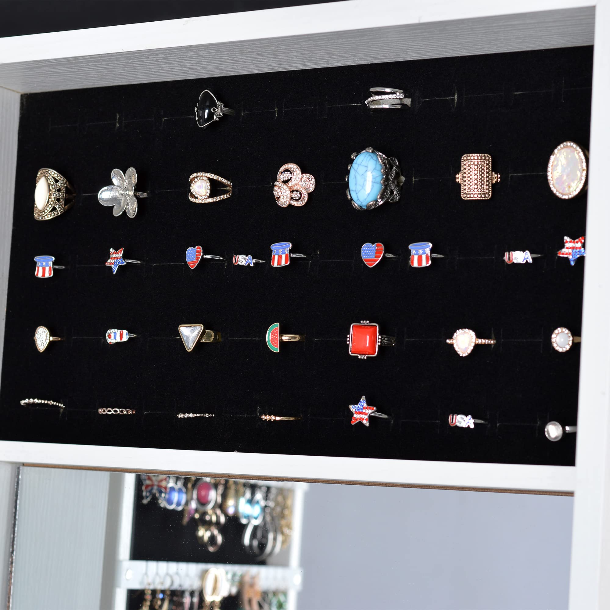 4-in-1 Swivel Jewelry Organizer with Full-Length Mirror - Tall Jewelry Armoire Cabinet with Ample Storage & Display Rack for Women | Perfect for Bedroom, Dorm Room & Closet Organization
