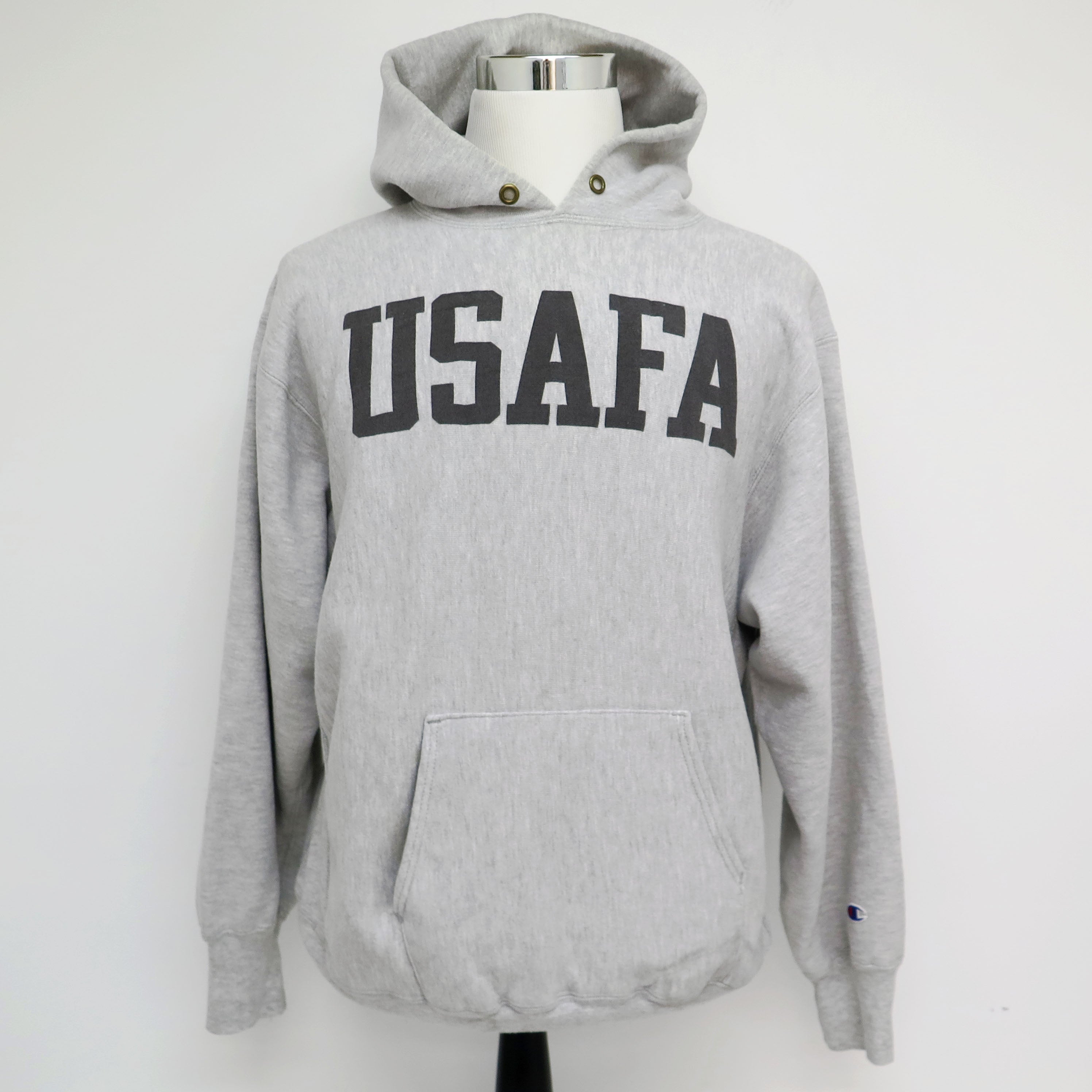 Vintage 1980s-1990s Champion Reverse Weave USAF Academy Sweatshirt Hoodie - XL Size | Military Apparel, Retro College Style, Casual Wear for Men & Women