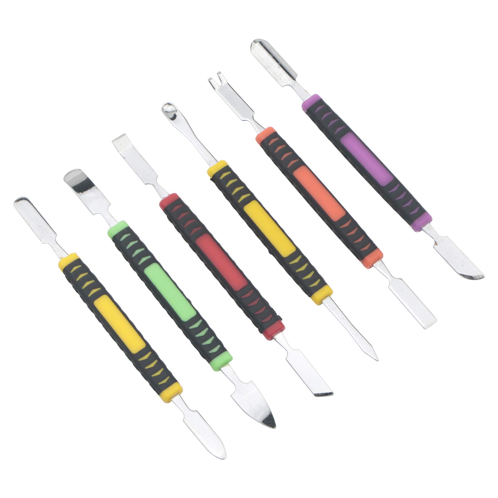 6 in 1 Repair Tool Kit - Metal Pry Bar & Dual-End Spudger Set for iPhone, Samsung, Tablet & PCB Computer Repair - Perfect for Screen Replacement, Disassembly & Electronics Maintenance