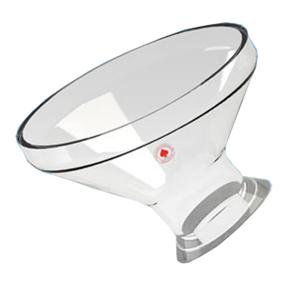 7252-06 Powder Funnel - 60mm Schott-Duran Flange Bottom with Wide Mouth Top - Perfect for Lab, Kitchen & DIY Projects - Durable Chemical Resistant Glass Funnel for Powder Transfer