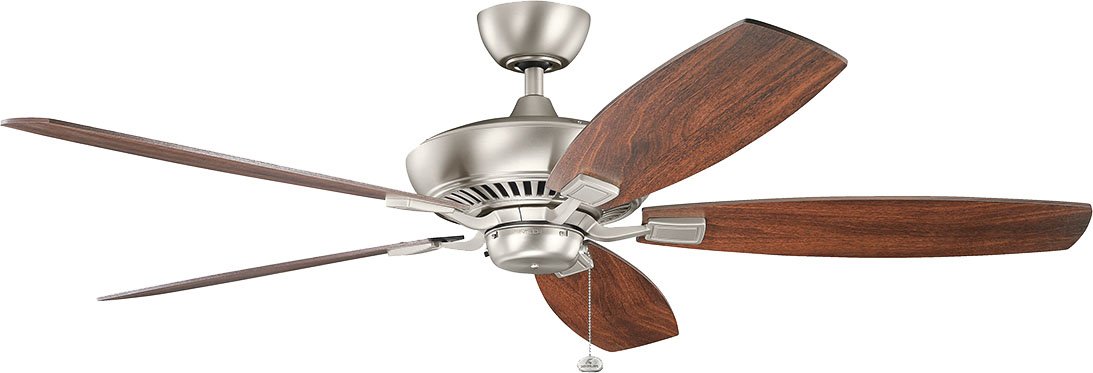 Kichler 300188NI 60 Inch Modern Ceiling Fan with LED Light - Energy Efficient Indoor Cooling for Living Room, Bedroom, and Patio