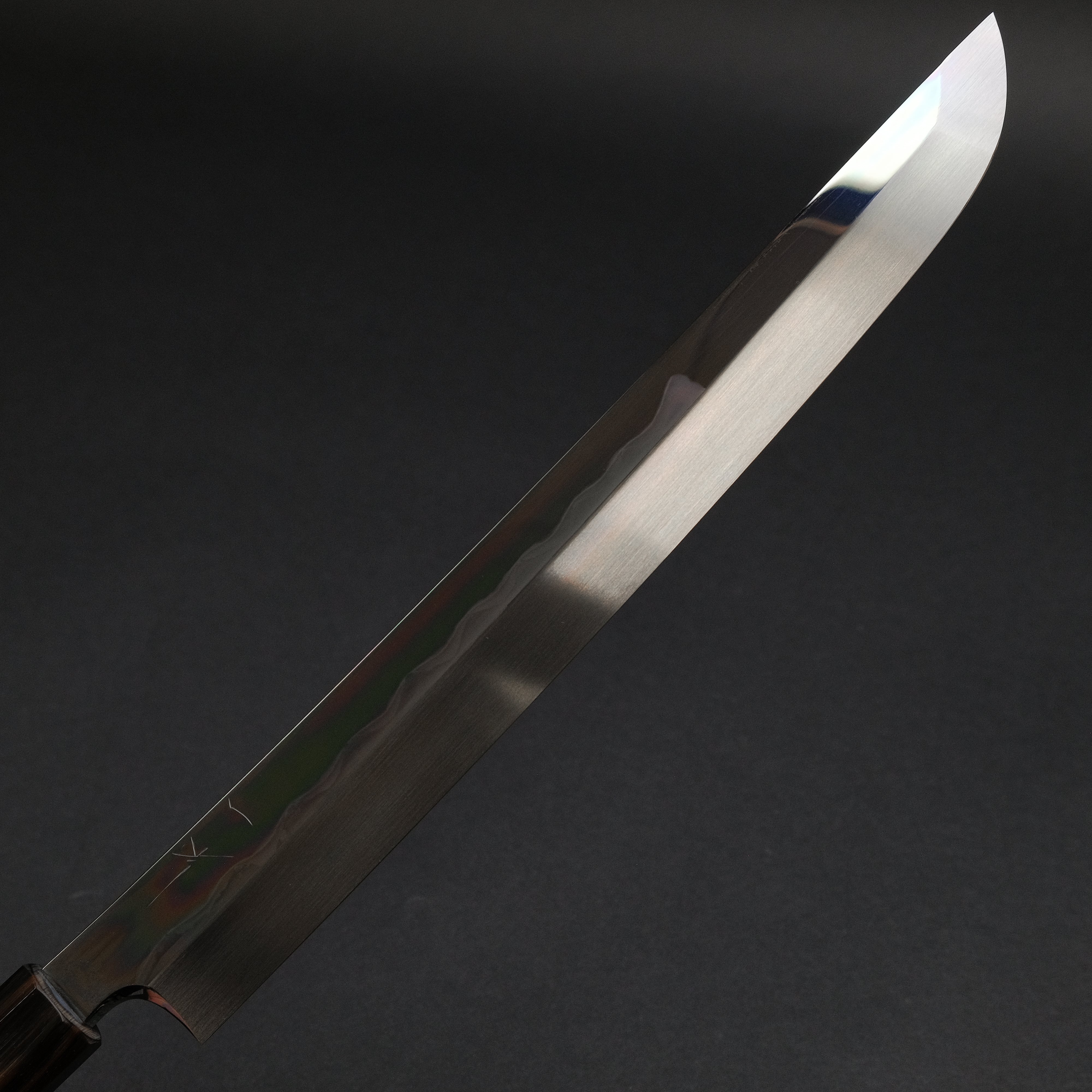 Hitohira Togashi White #1 Notaremon Mizu Honyaki Yanagi Sakimaru 300mm Sushi Knife with Taihei Ebony Handle & Saya - Professional Japanese Chef Knife for Sushi, Sashimi & Precision Cutting