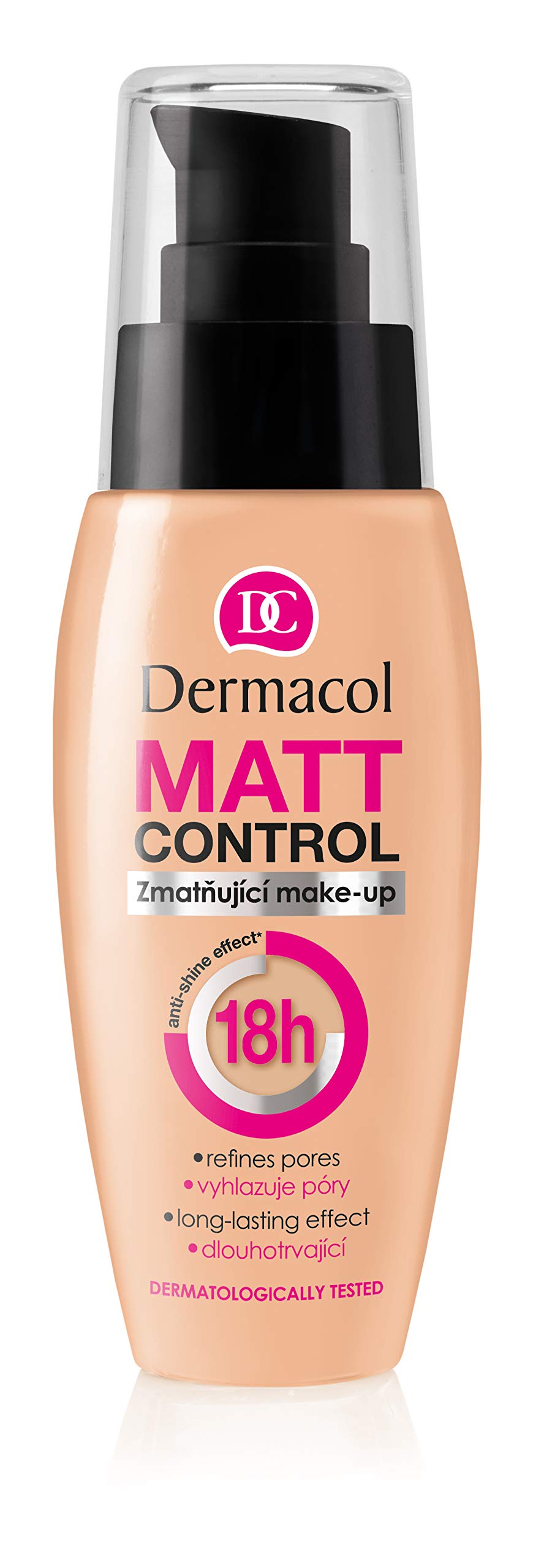 Dermacol Matt Control Make-Up No.1 - Long-Lasting Oil-Free Foundation for Oily Skin, Full Coverage Concealer, Waterproof Makeup Base - Perfect for Daily Wear, Special Occasions & Photography