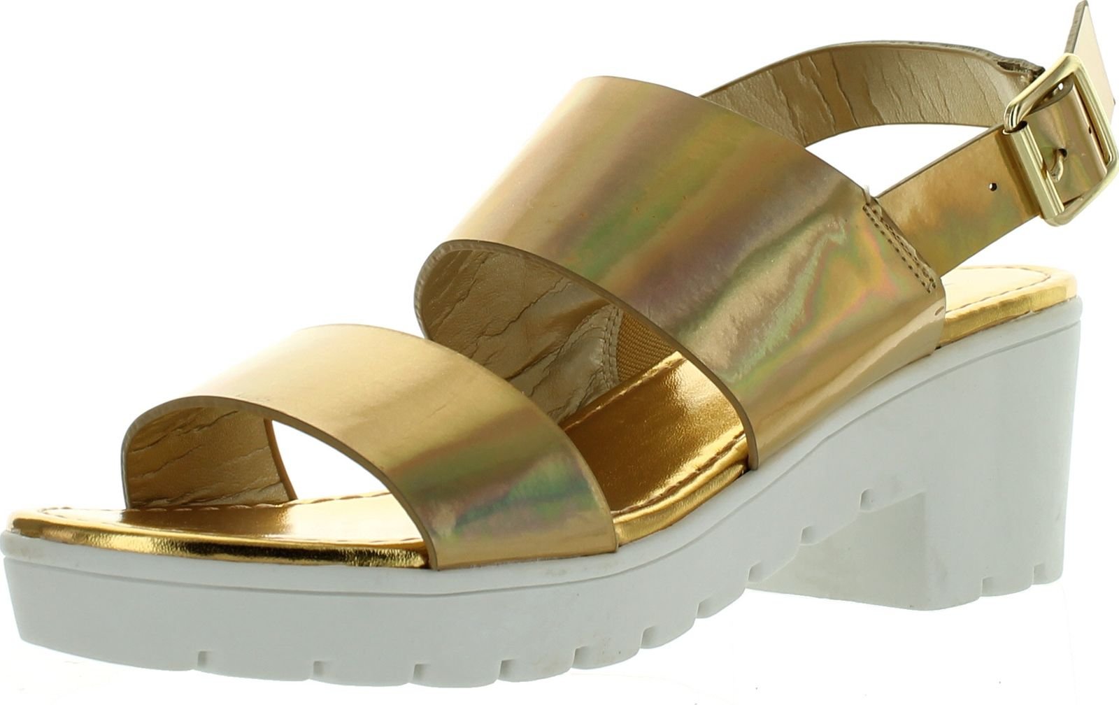 Women's Odessa-05 Bamboo Sandals with White Sole & Dual Strap Sling Back Closure - Comfortable Summer Fashion Sandals for Beach, Vacation & Casual Outings