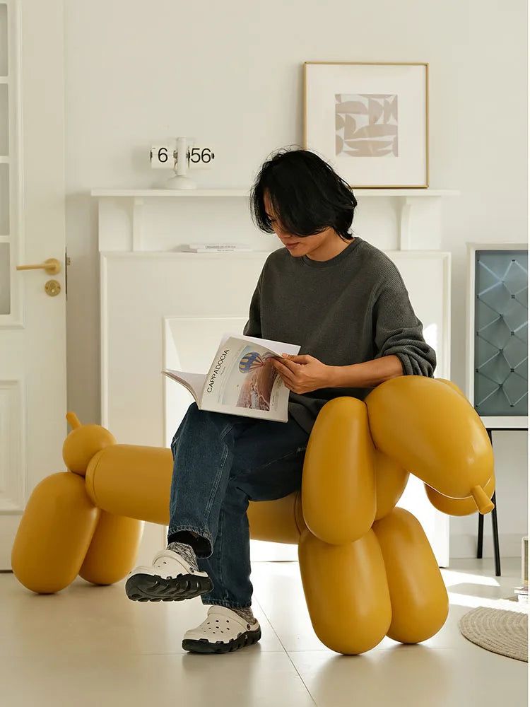 Whimsical Balloon Dog Bench - Unique and Elegant Seating for Home, Garden, or Party Decor | Perfect for Indoor and Outdoor Use