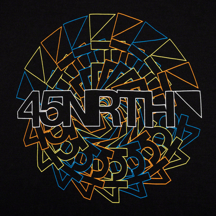 45NRTH Rune Wool T-Shirt - Unisex Thermal Base Layer for Winter Sports & Outdoor Activities - Black, X-Large - Perfect for Skiing, Snowboarding & Cold Weather Adventures