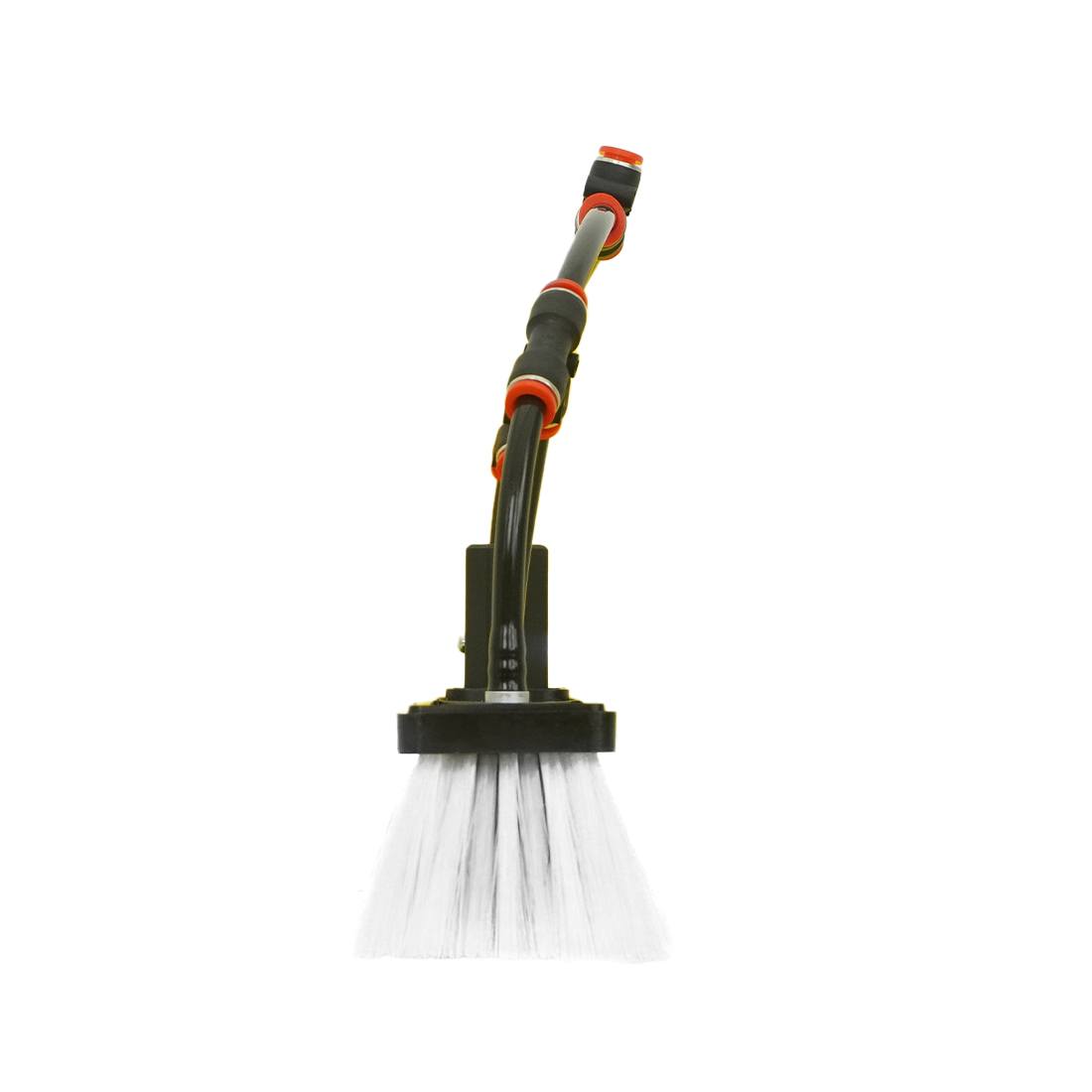 **18 Inch Tucker Hybrid Brush with LOCT Socket & 4 Fan Jets - Perfect for Car Washing, RV Cleaning, and Outdoor Surface Maintenance**