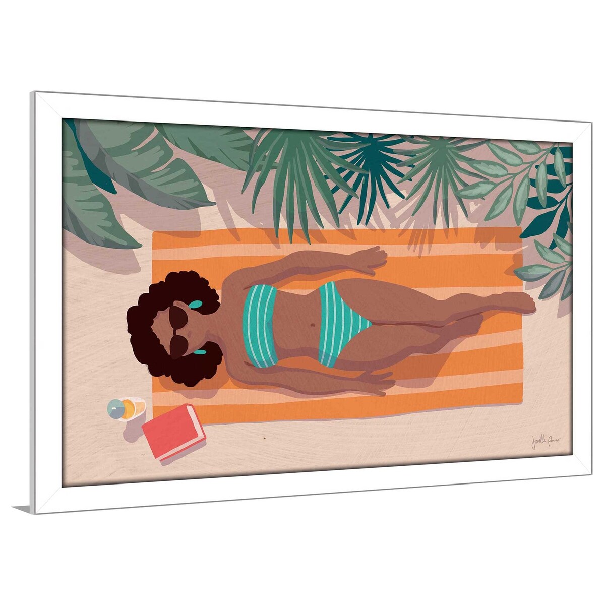 Beach Babes III Horizontal Acrylic Wall Art Print - Tropical Beach Decor for Living Room, Bedroom & Office
