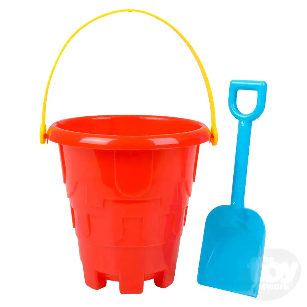6-Piece Beach Sand Pail and Shovel Set with Assorted Colors - Perfect for Kids Summer Beach Play, Sandcastle Building, and Outdoor Activities