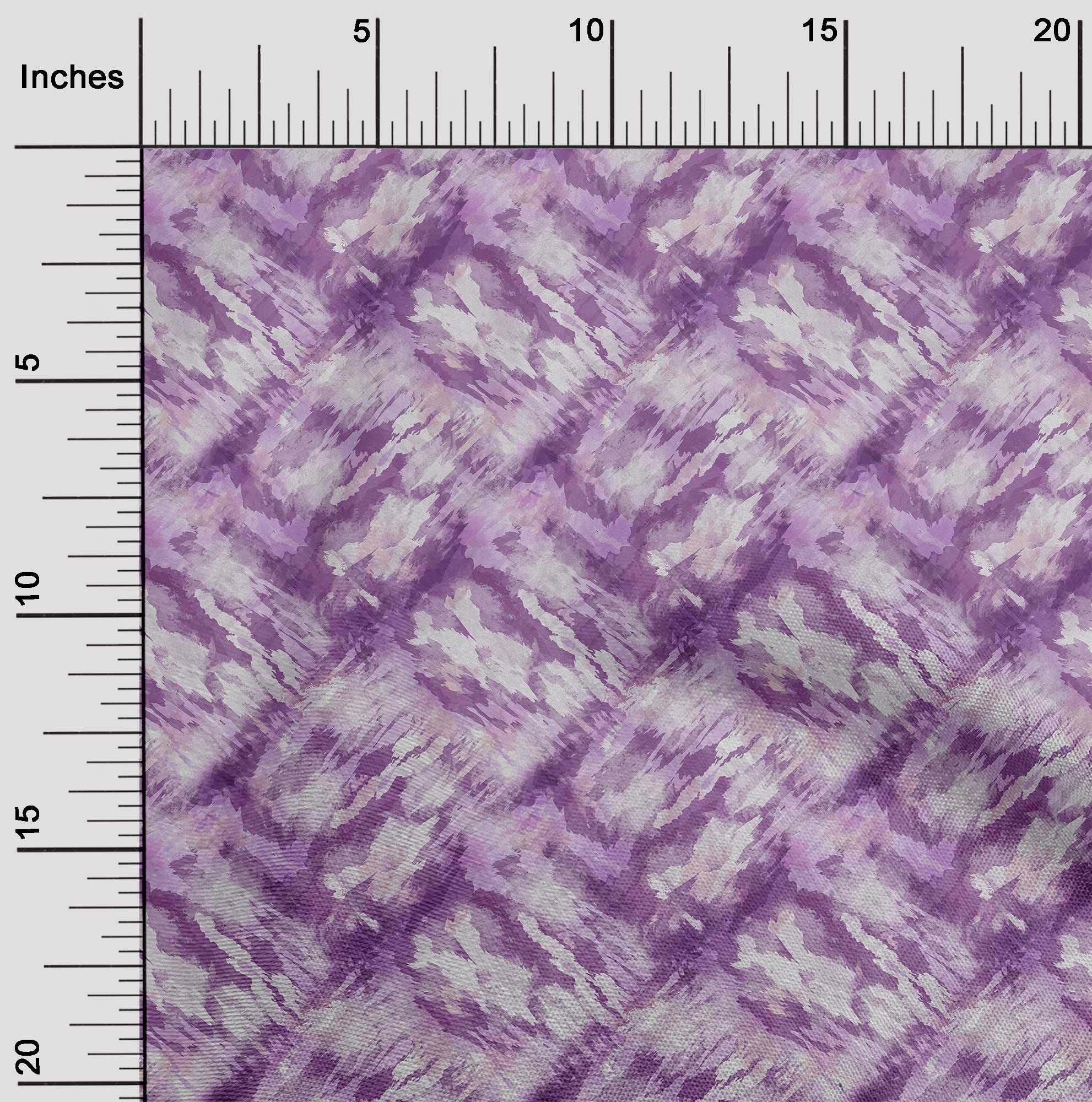 Velvet Purple Abstract Print Fabric by the Yard - 58 Inch Wide for DIY Clothing, Sewing & Craft Projects | Soft Textured Material for Dresses, Curtains & Home Decor