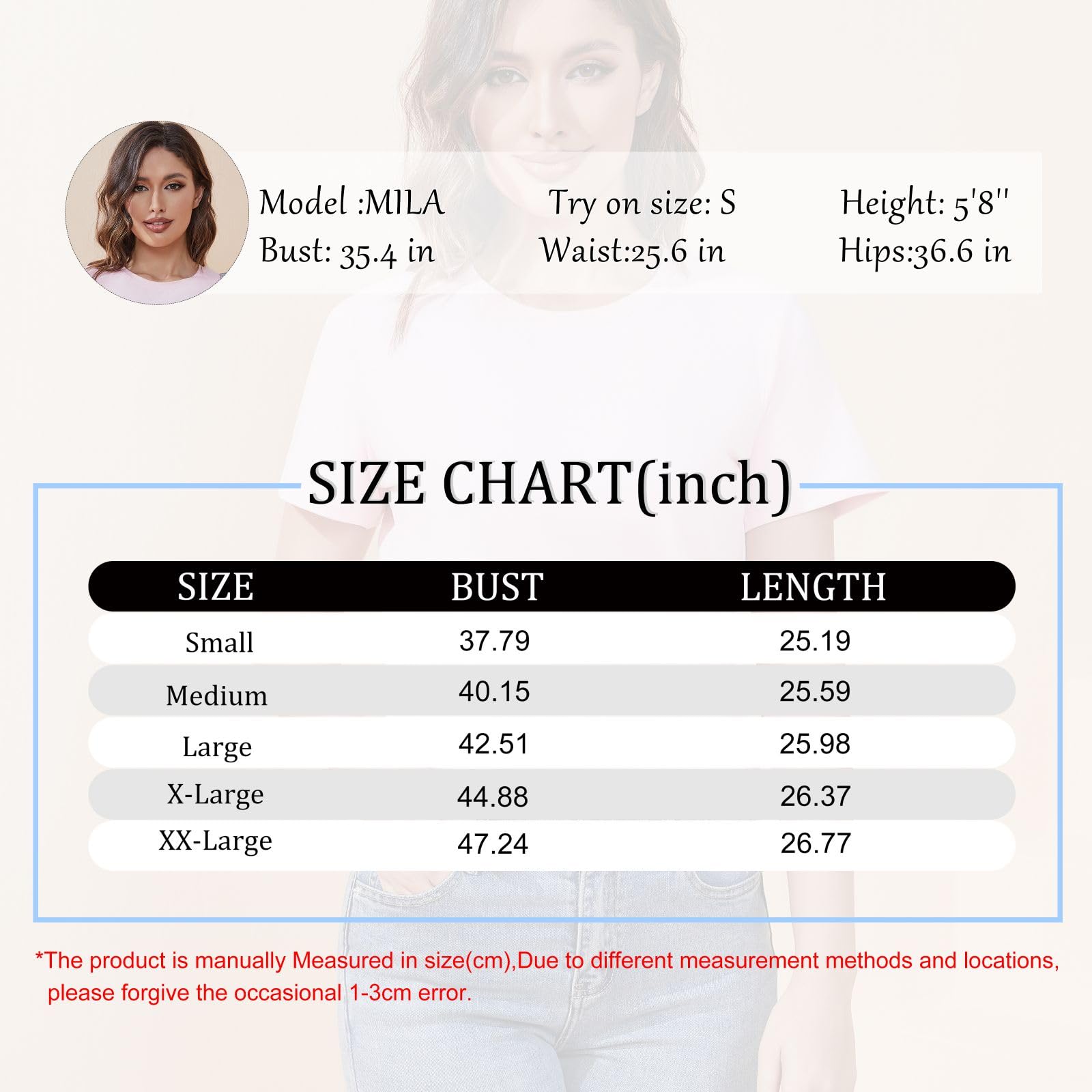 Women's Cotton Short Sleeve T-Shirt - Basic Crew Neck Tee, Plain Casual Top, Loose Fit for Everyday Wear, Summer Outfits & Lounge Comfort