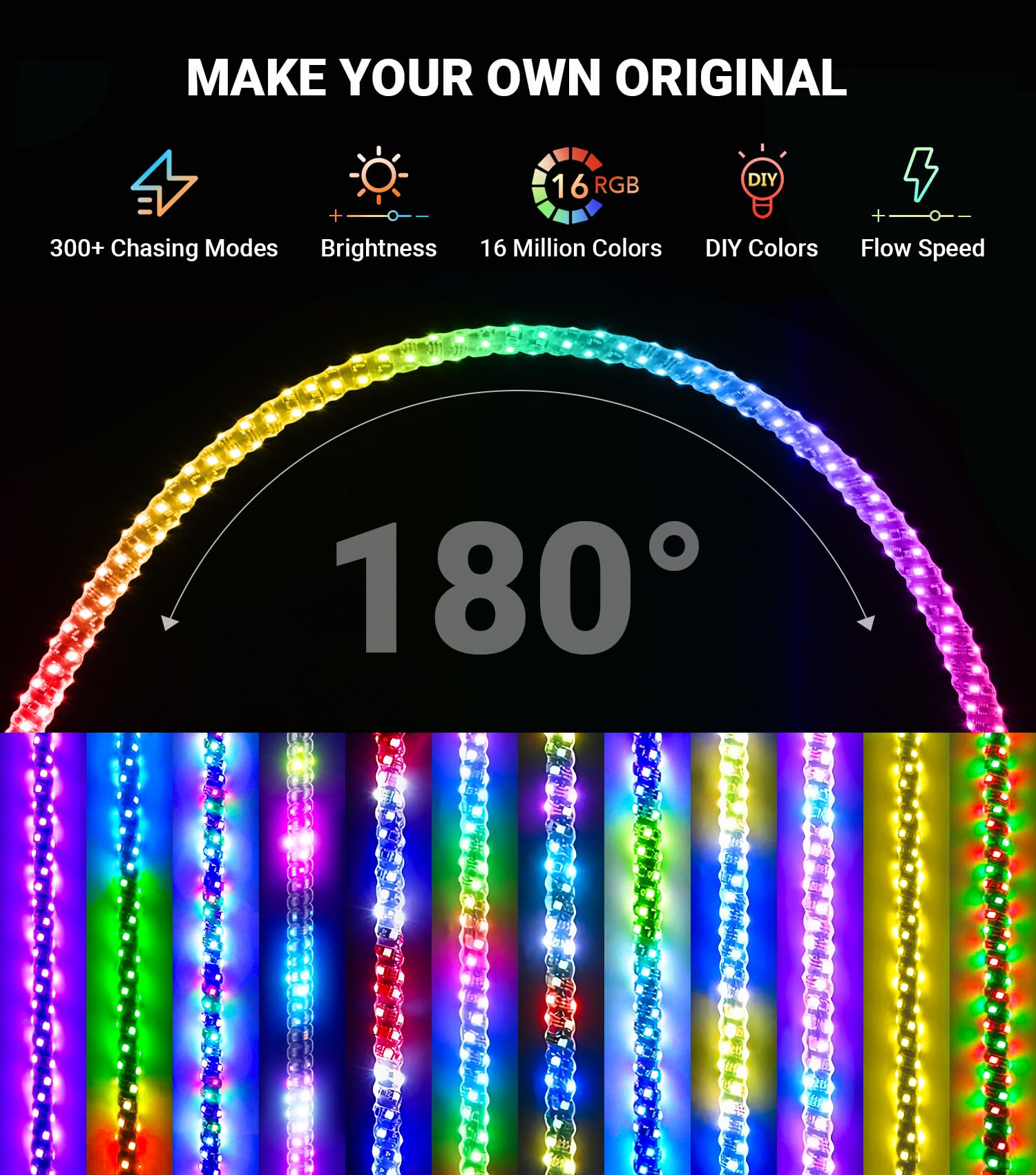 2 Pack 4FT LED Whip Lights with Spring Base & Rocker Switch - APP & Remote Control, 366 RGB Spiral Chasing Modes, Includes 6 Nylon Flags - for UTV ATV RZR SXS Can-Am Off-Road Vehicles (Perfect for Night Rides, Off-Road Adventures & Vehicle Customization)