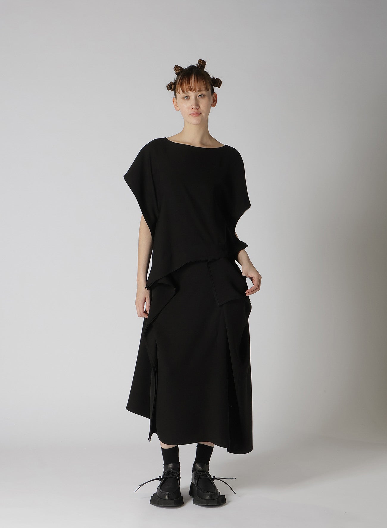 Double Satin Square Panel Dress - Elegant & Flowy Women's Formal Dress for Parties, Weddings & Special Occasions