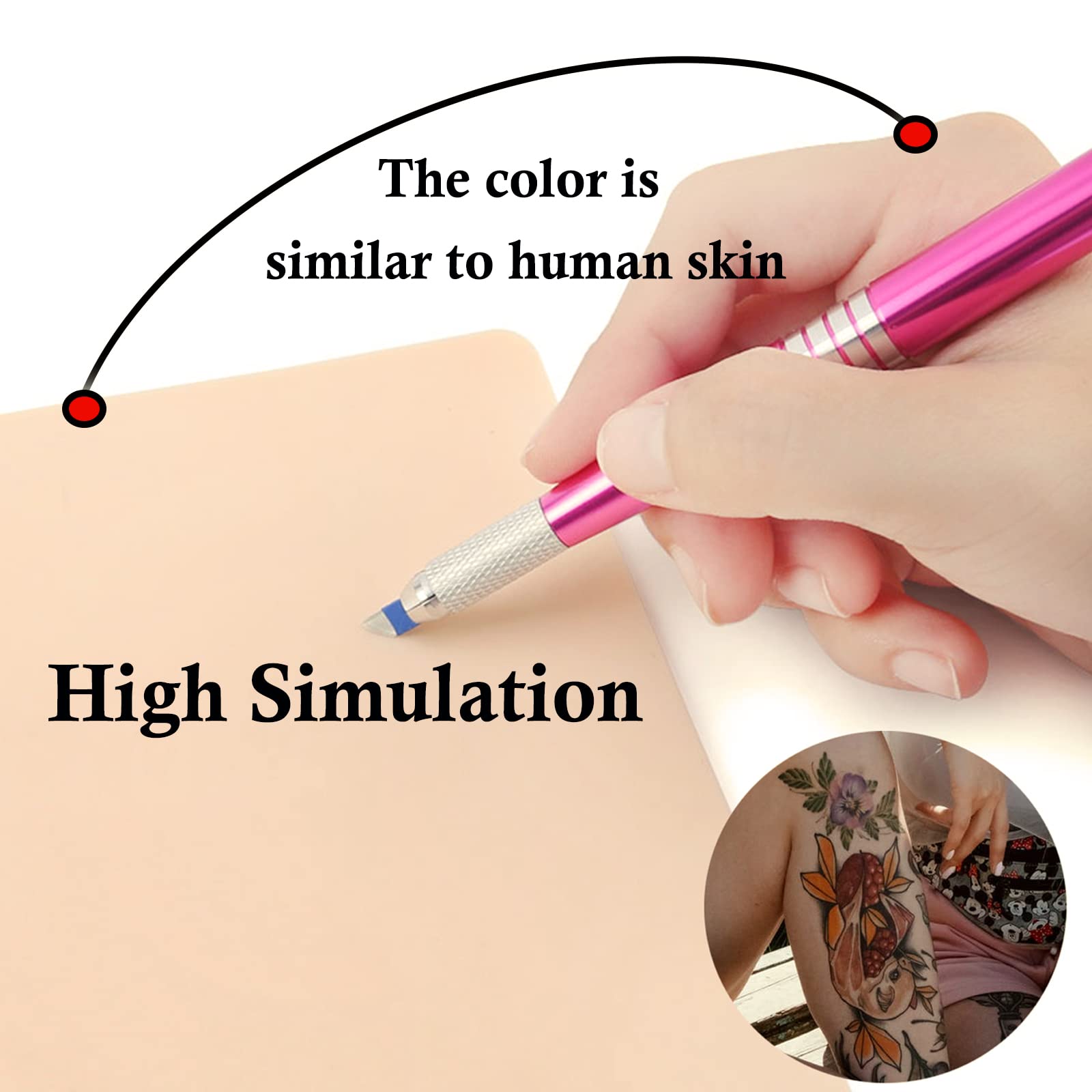 10pcs Double-Sided Fake Skin Practice Pads - Realistic Tattoo Training Skin for Beginners & Professionals - Perfect for Tattoo Artists, Students & Home Practice