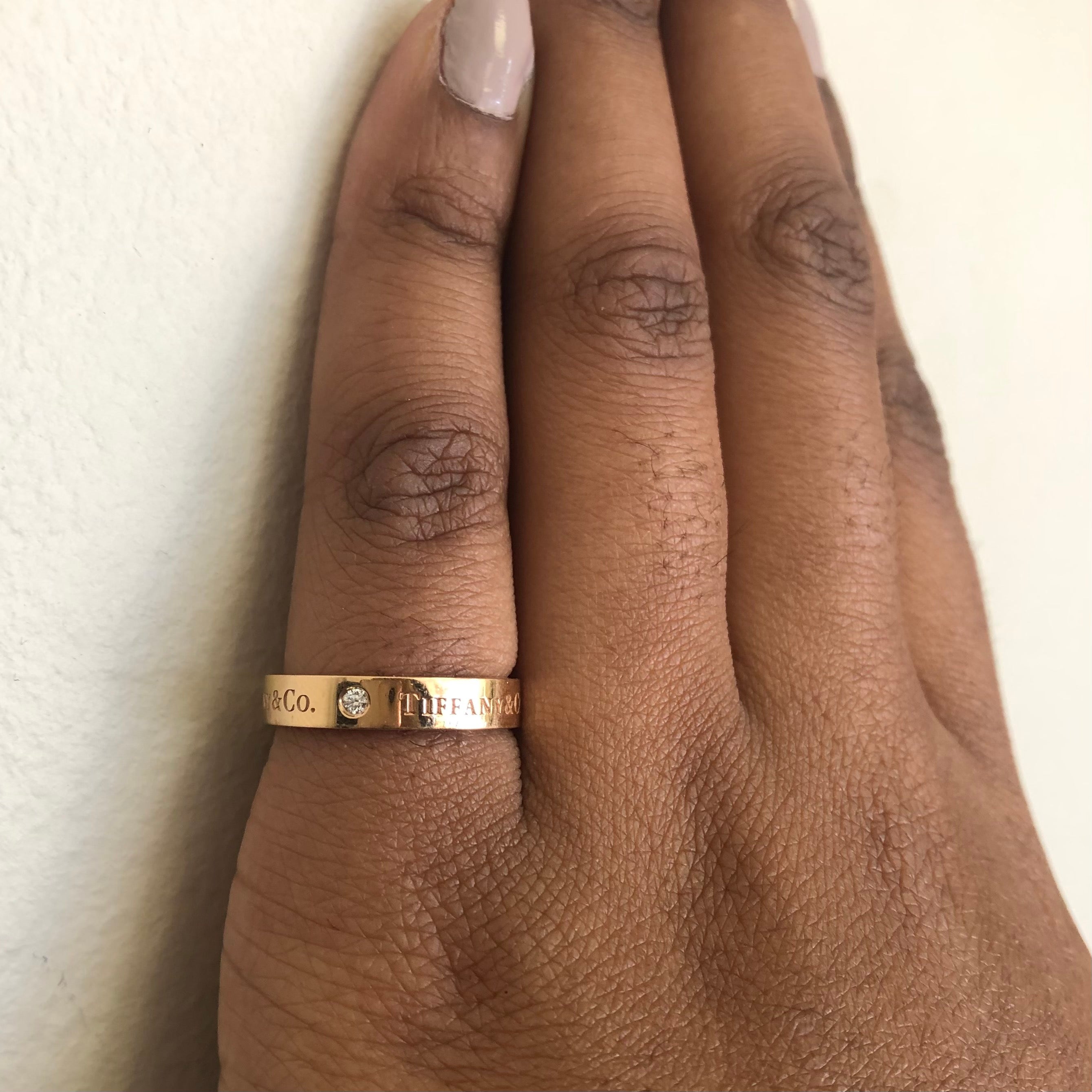 Tiffany & Co. 0.07 Carat Diamond Band Ring for Women - Size 7.5 | Elegant Wedding, Engagement, Anniversary Jewelry Gift | Perfect for Special Occasions & Everyday Luxury