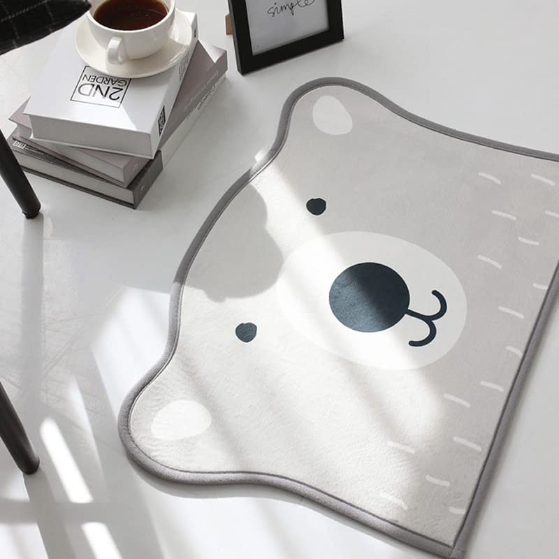 Cute Cartoon Bear Doormat - Non-Slip Bathroom Rug, Kawaii Foot Mat for Home Decor (Bear Design, 40x60cm) - Perfect for Bathroom, Bedroom, and Entryway