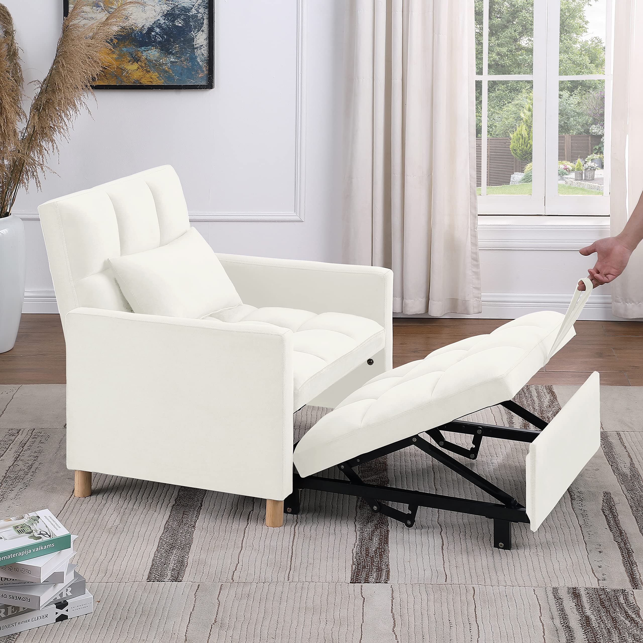 Merax 3-in-1 Convertible Sleeper Sofa Chair Bed - Adjustable Pullout Single Sleeper Sofa for Small Spaces | Multi-Functional Furniture for Living Room, Apartment, Office & Guest Room | Perfect for Studio, Dorm & Home Decor