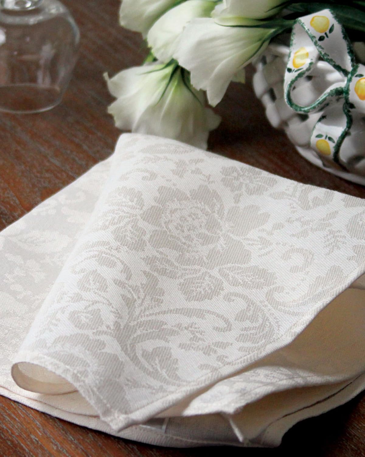 Premium 71-Inch Square Finesse Tablecloth - European Crafted Luxury Linen for Dining, Weddings & Special Events