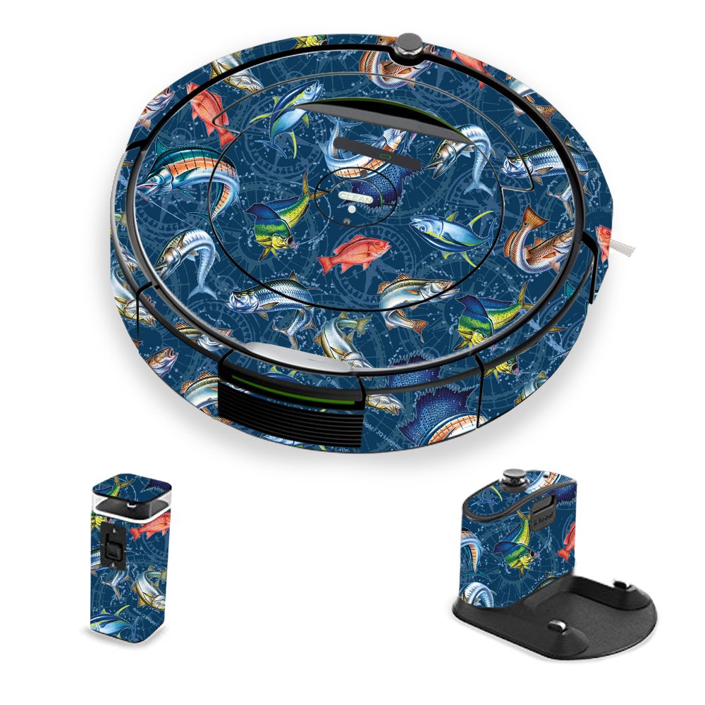 MightySkins Vinyl Decal Wrap Cover Compatible with iRobot Roomba 690 Robot Vacuum - Saltwater Compass Design | Protective, Durable, Easy to Apply & Remove | Made in USA | Perfect for Home, Office & Gift Giving