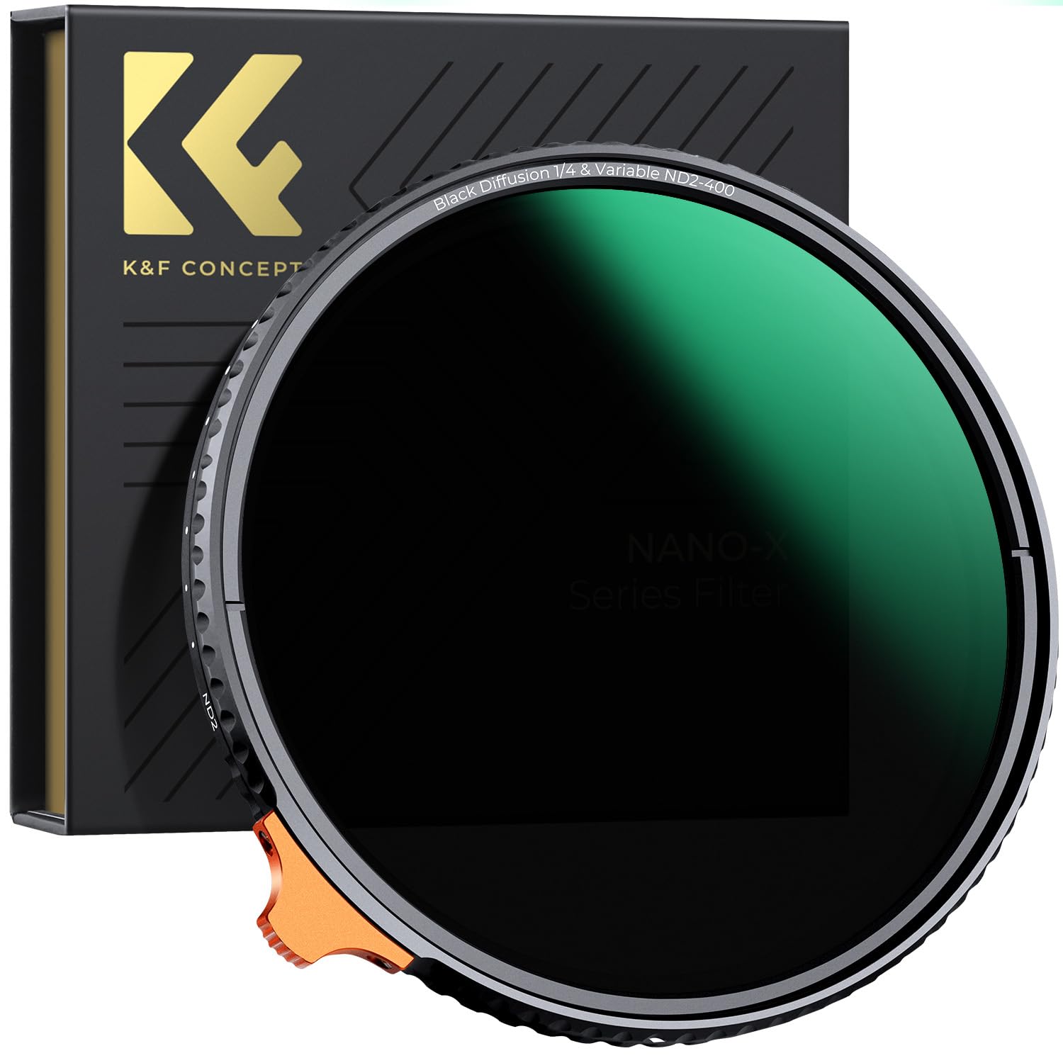 K&F Concept 72mm Black Diffusion Mist 1/4 Effect & Variable ND2-400 (1-9 Stops) 2-in-1 Lens Filter - Multi-Coated Nano-X Series for DSLR & Mirrorless Cameras - Perfect for Portraits, Landscapes & Video Shooting