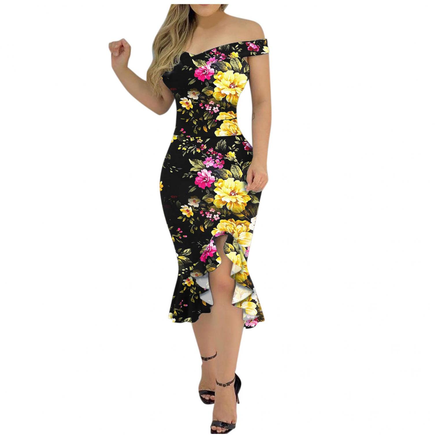 Elegant Women's Spaghetti Strap Deep V-Neck Sleeveless Bodycon Party Dress - Casual & Formal Occasions, Date Night, Clubwear, Evening Events