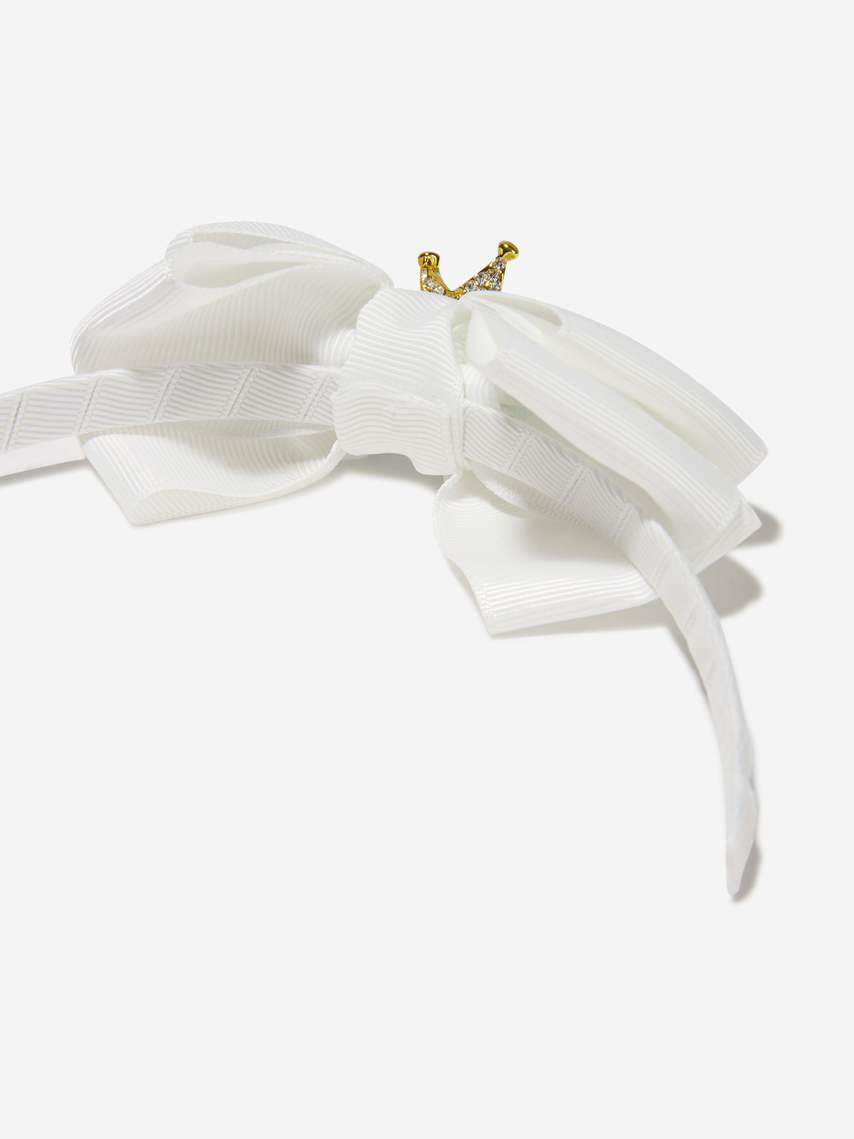 Angels Face Girls Crown Headband - White Princess Tiara for Birthday Party, Pageant, Photo Shoot & Dress Up Play