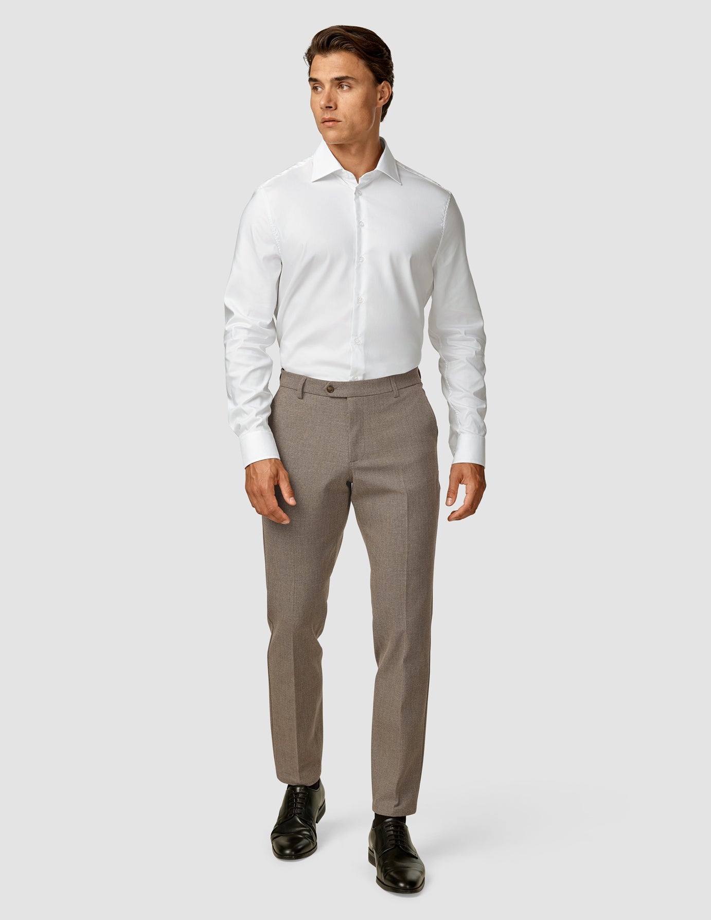 Premium Men's Dress Pants Slim Fit Almond Color - Perfect for Office, Business Meetings & Formal Occasions