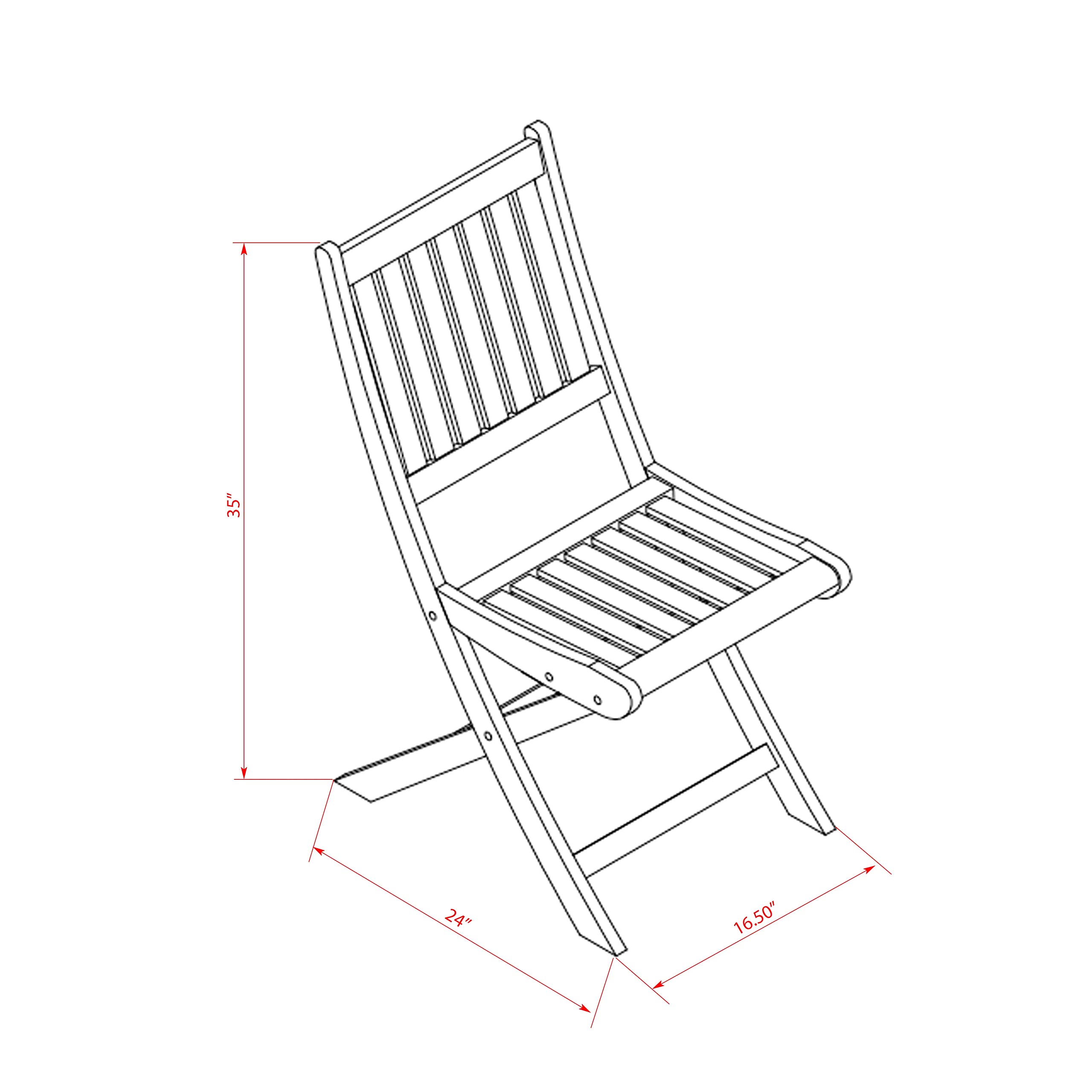 East West Furniture BDKCWNA Outdoor Dining Chairs with Slatted Back - Natural Oil Finish - Weather-Resistant Patio Furniture for Garden, Deck, and Poolside Dining