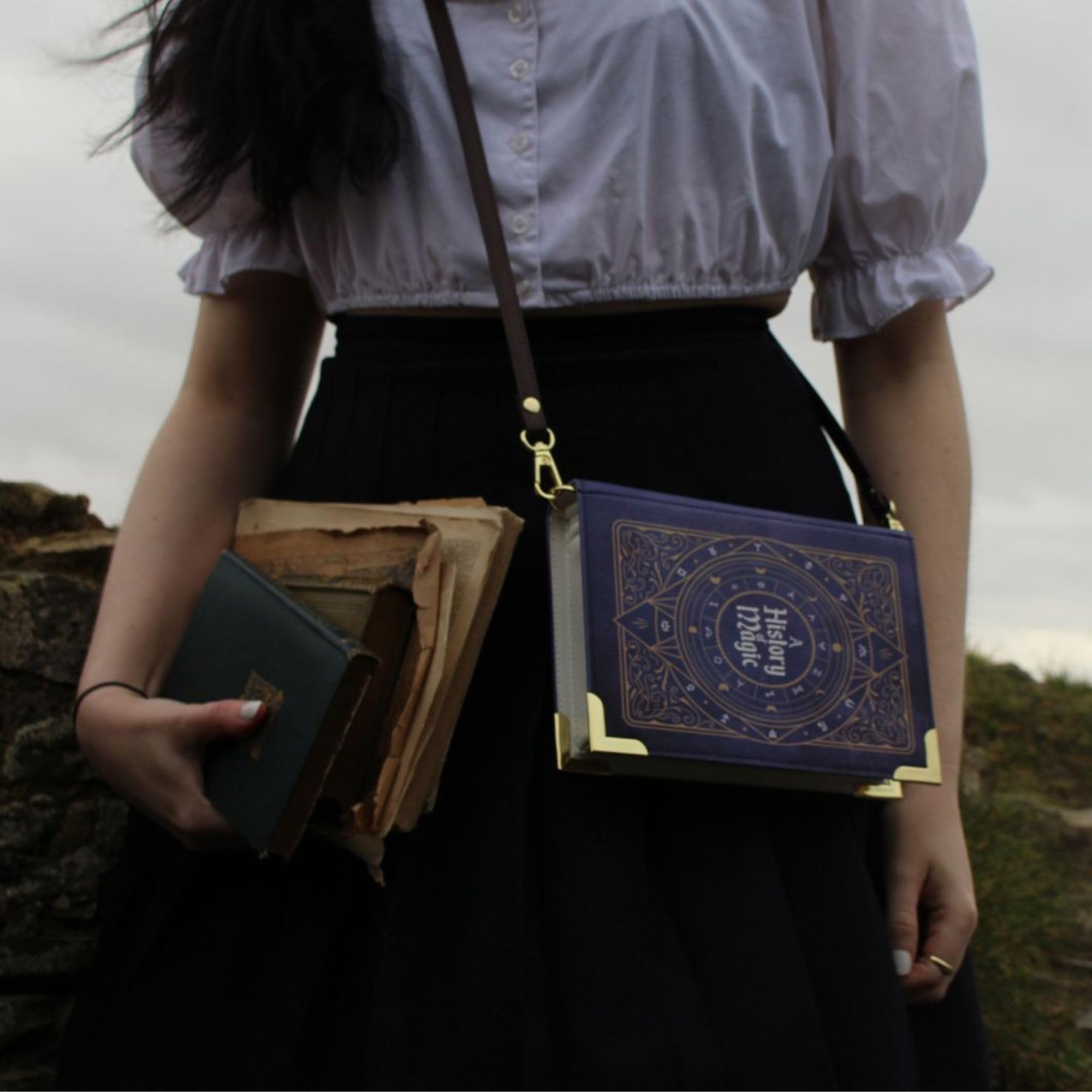 Enchanted Vintage Book Crossbody Bag - Harry Potter Inspired Magic Themed Handbag for Women & Teens | Perfect for Cosplay, Halloween, and Fantasy Events