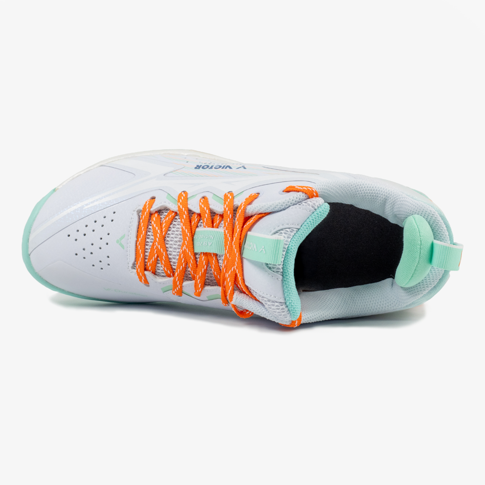 Victor A970NITROLITE AG Soccer Cleats - White/Brook Green - Lightweight Football Shoes for Men - Perfect for Turf & Artificial Grass Fields