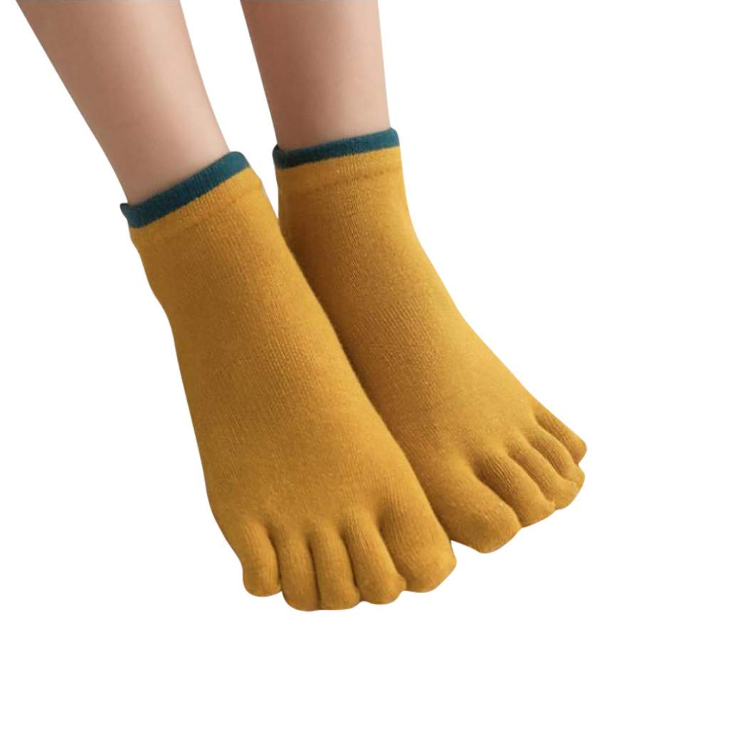 Breathable Cotton Women's Running Socks - Five Toe Design for Sports & Outdoor