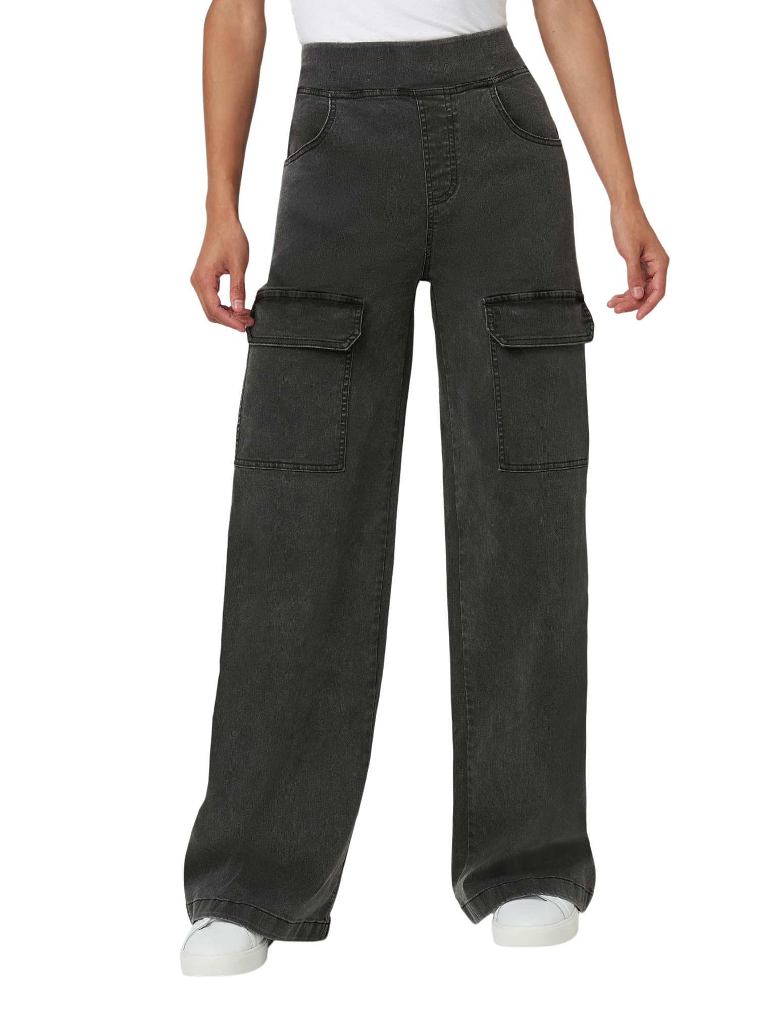 HUE Women's Fashion Jeggings - Cropped Flare, Straight, Bootcut & Wide Leg Denim Leggings | Stretchy Comfort Pants for Casual Wear, Work & Everyday Outfits