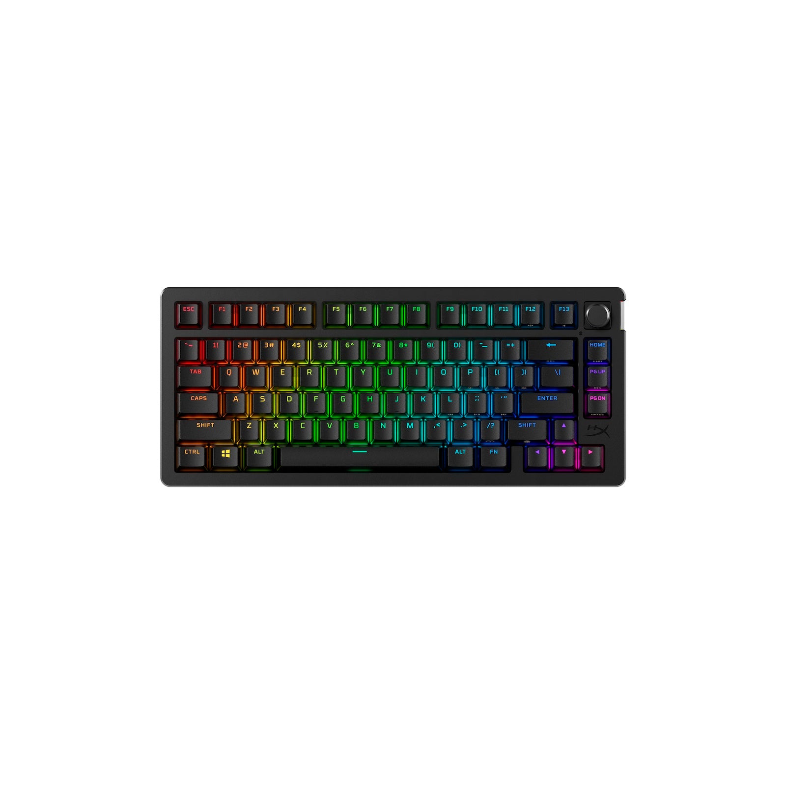 HyperX Alloy Rise 75 Wireless Mechanical Gaming Keyboard - RGB Backlit, Bluetooth/2.4GHz/USB-C Connectivity - for PC, Mac, PS5, Xbox - Perfect for Gaming, Office Work & Streaming