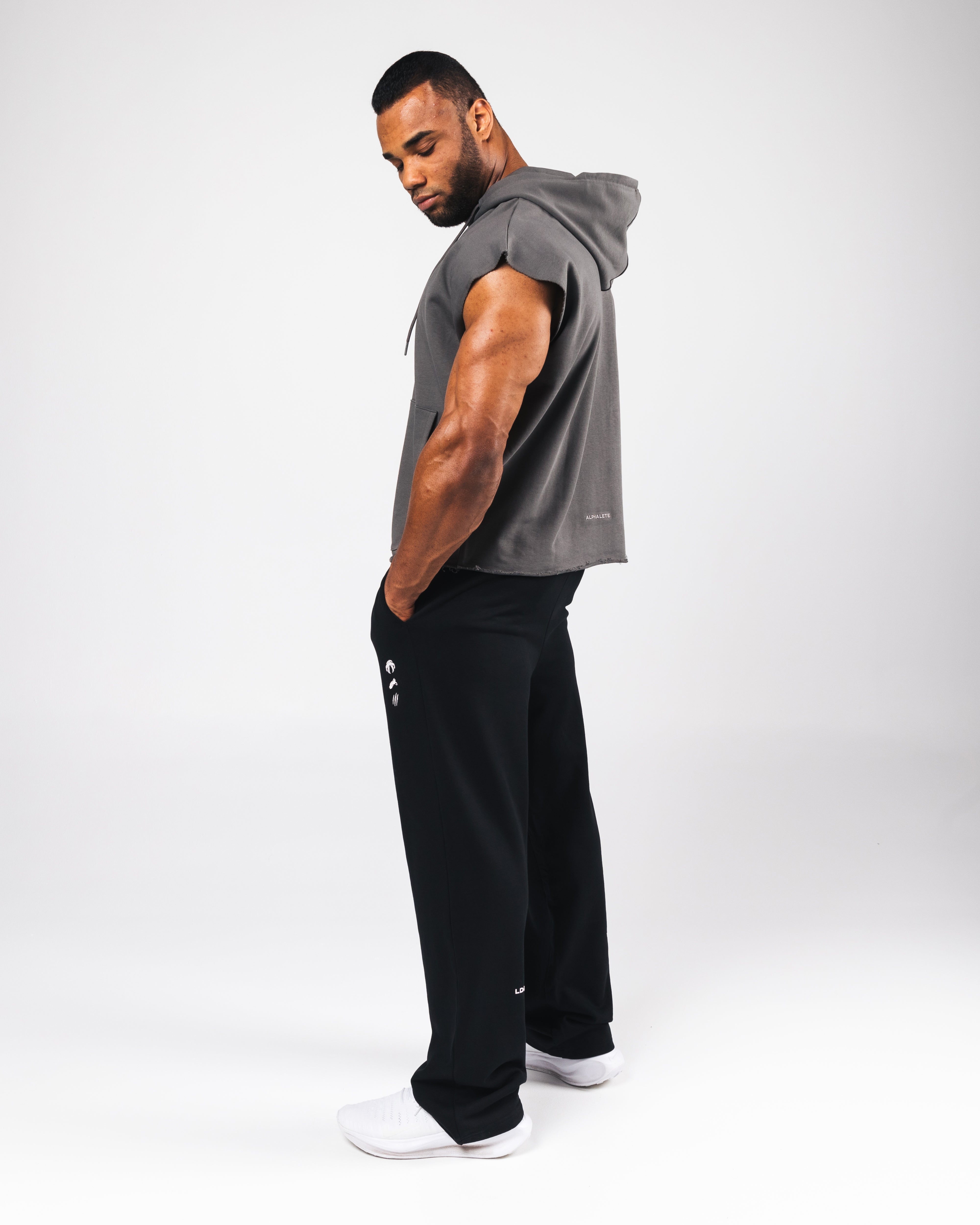 Men's Three Pillar Capped Hoodie - Pewter Gray Pullover Sweatshirt for Casual Wear & Street Style Fashion