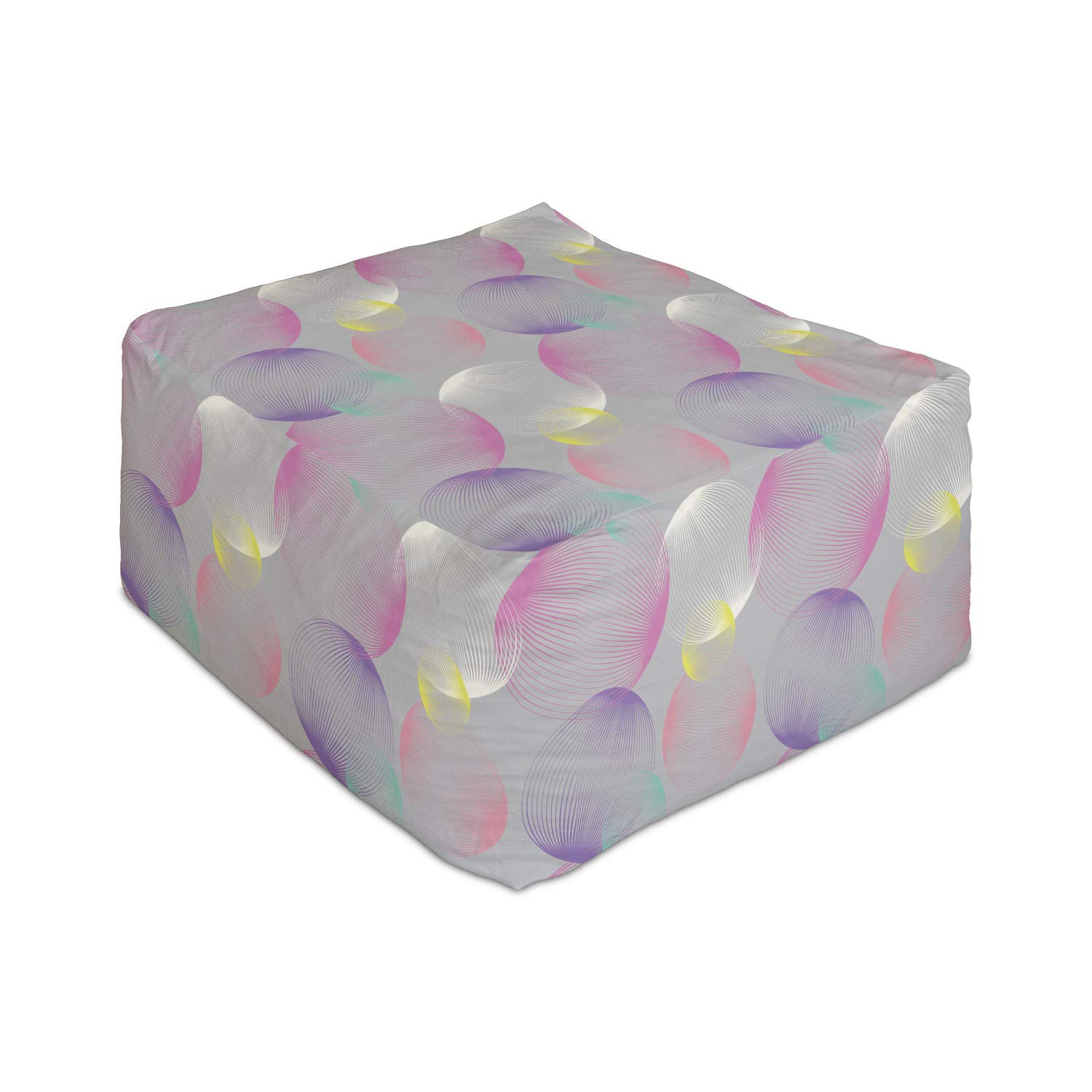 Ambesonne Modern Abstract Rectangle Pouf Ottoman - 25
