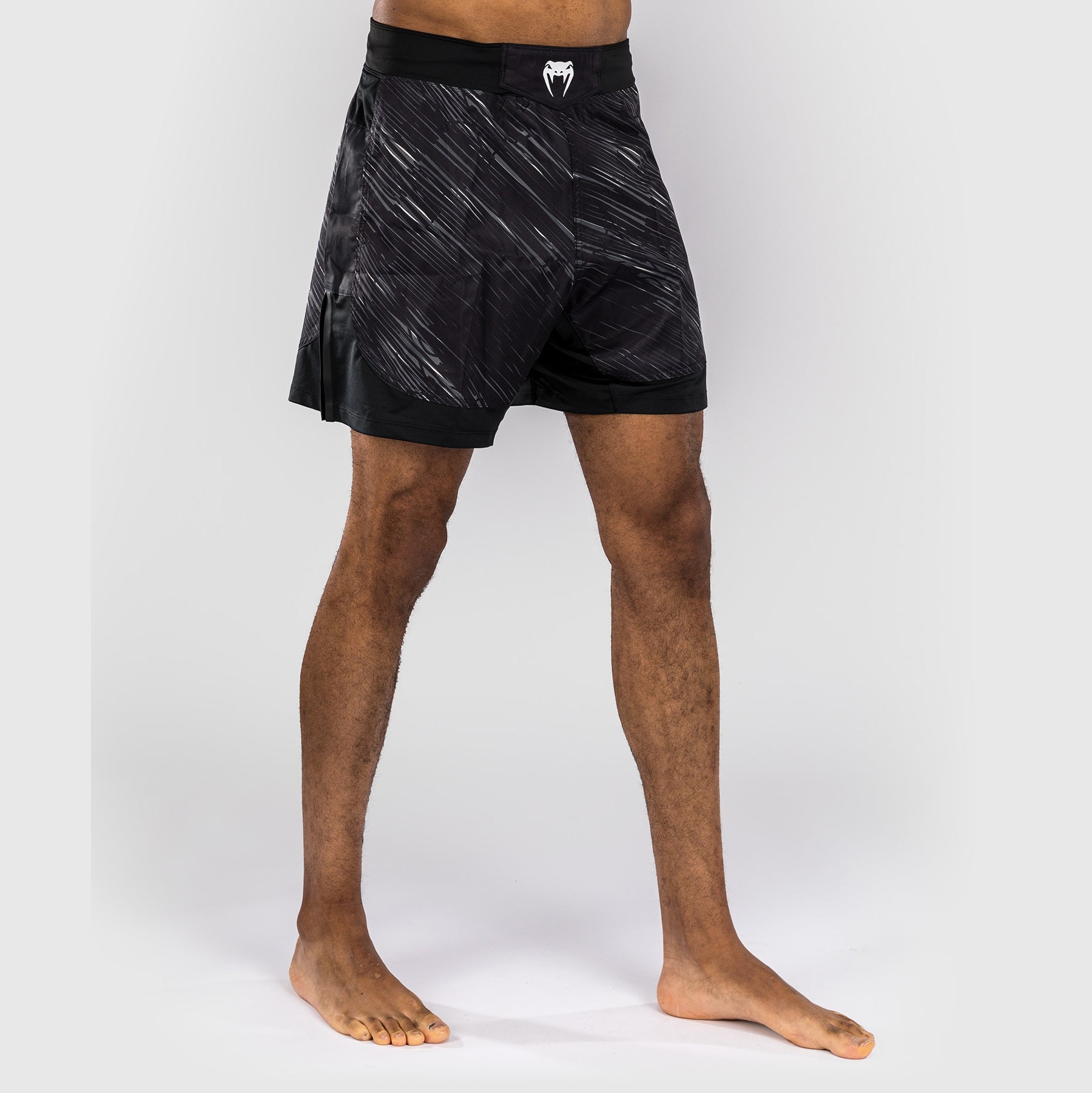 Venum Rapid Fight Shorts for MMA & Training - Lightweight & Durable Black/Storm Grey - Perfect for Boxing, Muay Thai & Combat Sports