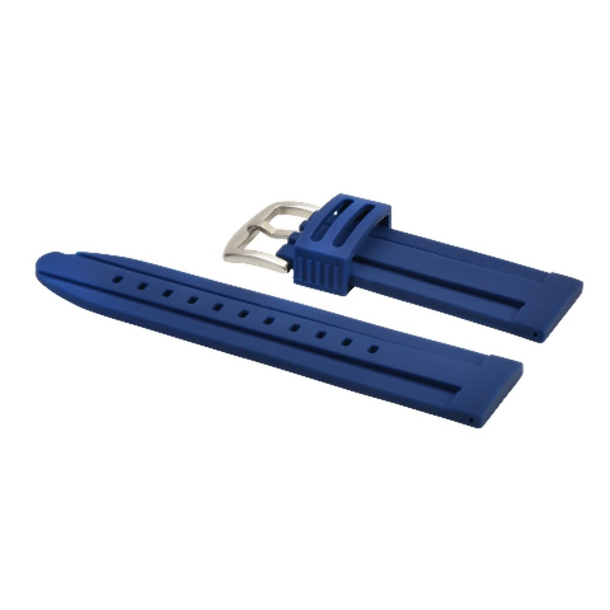 26mm PAM Rubber Watch Band - Diver Strap Compatible with Swiss Legend Militare - Blue Silicone Replacement Strap for Diving, Swimming & Outdoor Activities