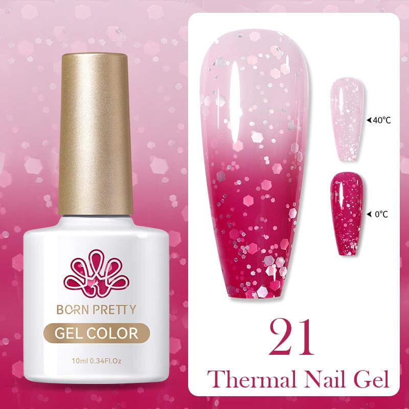 BORN PRETTY 10ml Thermal Color Changing Nail Polish - Long Lasting Gel Nail Lacquer for Manicures & Pedicures, Perfect for Parties, Holidays & Special Occasions