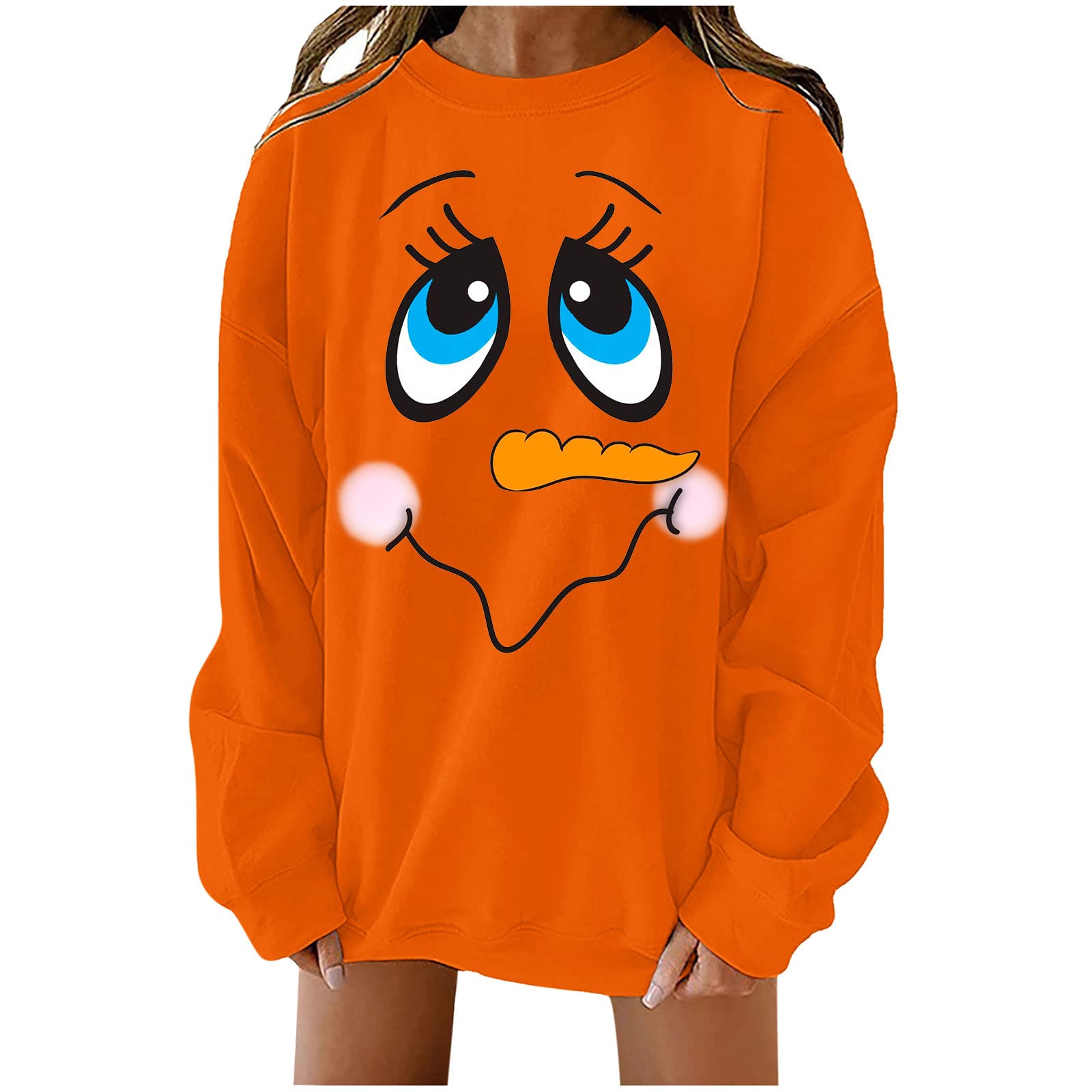 Women's Casual Long Sleeve T-Shirts & Blouses - Summer Work Tops, Plus Size Christmas Sweatshirts for Holiday Parties & Office Wear