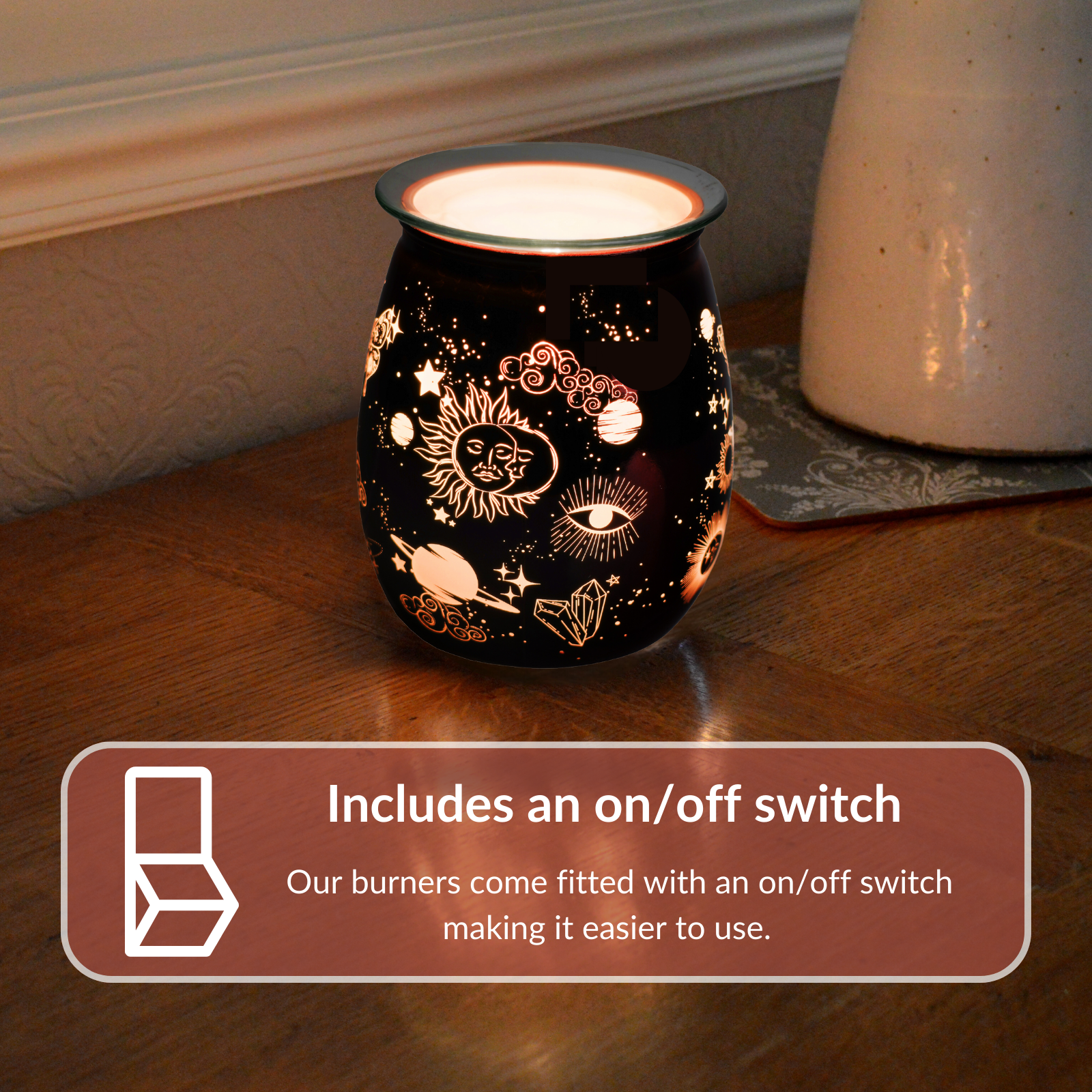 Cello Celestial Electric Wax Melt Warmer - Aromatherapy Diffuser with Copper Finish for Home, Office & Spa Relaxation