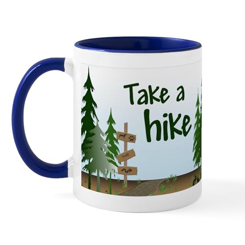 White/Navy Inside - Take A Hike Mug