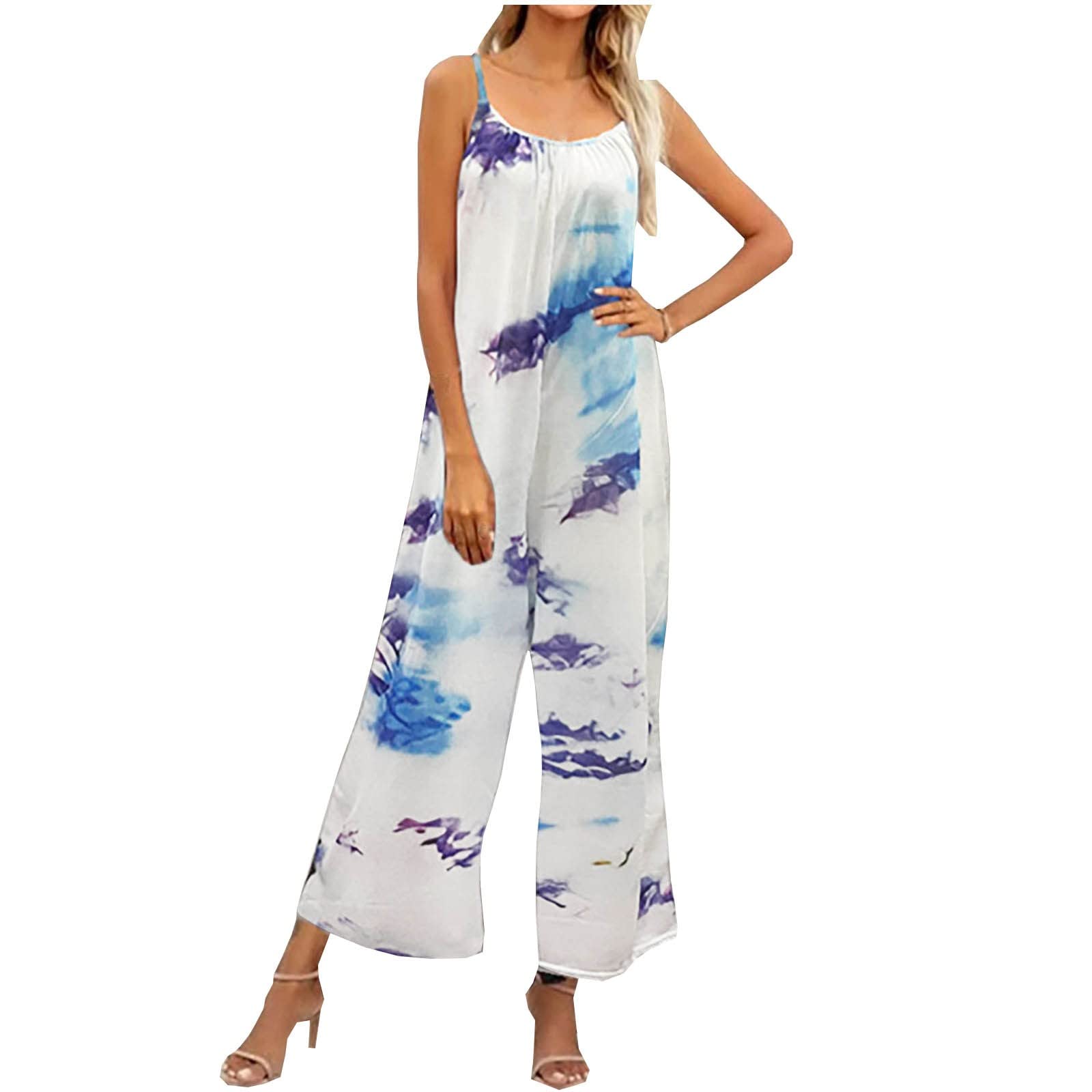 **Posijego Women's Sleeveless Jumpsuit - Casual Strap One Piece Romper for Women | Trendy & Comfortable Summer Outfit for Beach, Travel & Daily Wear**