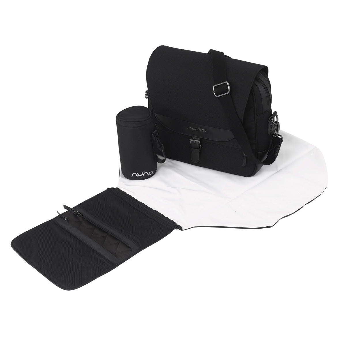 Nuna Premium Diaper Bag in Caviar - Stylish & Functional Baby Essentials Organizer for Moms on the Go | Perfect for Travel, Daycare & Family Outings